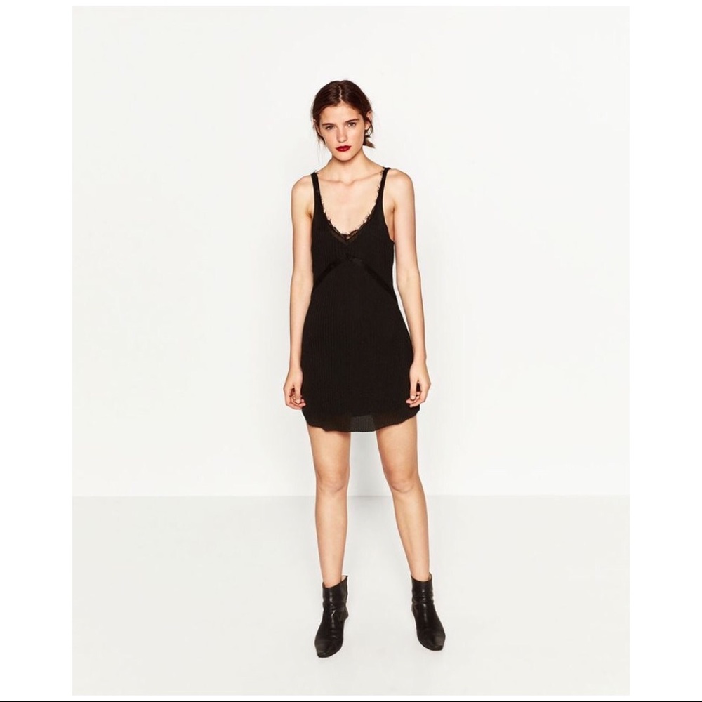 NWT ZARA KNIT LONG CAMISOLE TOP DRESS SZ M